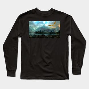 Golden Dragon Mountain Long Sleeve T-Shirt